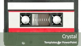  Presentation with cassette - Colorful PPT layouts enhanced with retro cassette tape isolated backdrop and a ocean colored foreground