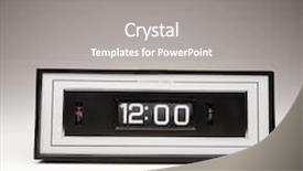  Presentation with retro - Slides with retro clock set for 12 background and a gray colored foreground