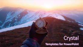  Presentation with time travel - Presentation design with retro compass in high background and a wine colored foreground