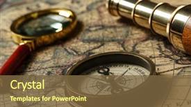  Presentation with old map - Cool new presentation with retro compass with old map backdrop and a tawny brown colored foreground