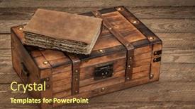  Presentation with old book - Slides featuring retro-decorative-case-or-storage background and a tawny brown colored foreground