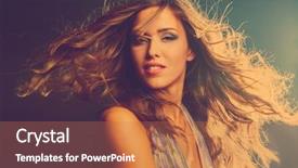  Presentation with night club - PPT layouts having retro dance - smiling young girl dancing background and a  colored foreground