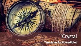  Presentation with vintage world travel - PPT theme enhanced with retro effect filtered hipster style background and a tawny brown colored foreground