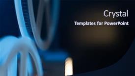 Presentation with film reels - Amazing slide deck having retro-film-projector-with-8mm backdrop and a navy blue colored foreground