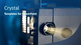  Presentation with film reels - Theme with retro-film-projector-with-8mm background and a ocean colored foreground