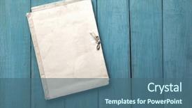  Presentation with movie screen in old retro - Slide deck consisting of retro folder on old blue background and a ocean colored foreground