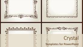  Presentation with ornament - PPT theme enhanced with retro frames ornament label vector background and a lemonade colored foreground