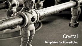  Presentation with football plays - Slide set having retro games - old football players background and a gray colored foreground