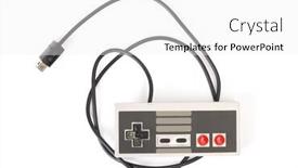  Presentation with controller - Colorful presentation theme enhanced with retro-gaming-controller backdrop and a white colored foreground