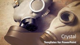  Presentation with gas - Amazing theme having retro-gas-mask-close-up backdrop and a violet colored foreground