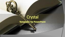  Presentation with retro - Audience pleasing PPT theme consisting of retro golden key on thick backdrop and a tawny brown colored foreground