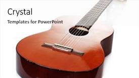  Presentation with retro television knobs isolated - Slide set with retro guitar isolated on white background and a white colored foreground