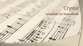  Presentation with abstract music - Theme featuring retro handwritten music sheet - abstract background and a lemonade colored foreground