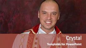  Presentation with victorian - PPT theme with participants prepare for the start background and a tawny brown colored foreground