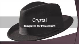  Presentation with retro television knobs isolated - PPT theme consisting of retro hat isolated against white background and a dark gray colored foreground