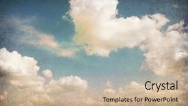  Presentation with airplane night sky cloud - Audience pleasing slides consisting of retro image of cloudy sky backdrop and a  colored foreground