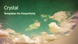  Presentation with retro - PPT layouts enhanced with retro image of cloudy sky background and a  colored foreground