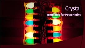  Presentation with lights - Cool new presentation design with retro large colored holiday lights backdrop and a wine colored foreground