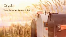 Presentation with boxes light - PPT theme having retro mail boxes against long background and a cream colored foreground