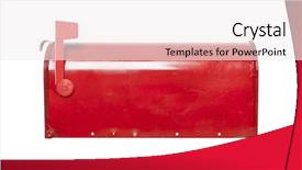  Presentation with silver fern black white flag - Slide deck with retro mailbox on white background and a white colored foreground