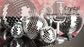  Presentation with music microphone radio mic retro - Cool new PPT theme with retro microphone and music background backdrop and a  colored foreground