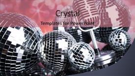  Presentation with music - Presentation design consisting of retro microphone and music background background and a  colored foreground