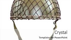  Presentation with military - Slide deck consisting of retro military helmet paratrooper's background and a white colored foreground