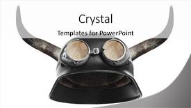  Presentation with motorcycle - Beautiful presentation theme featuring alaska - tundra landscapes above arctic circle backdrop and a coral colored foreground.