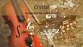  Presentation with broad - Audience pleasing presentation theme consisting of broad sheet - retro musical grunge background backdrop and a gold colored foreground