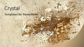  Presentation with retro - Audience pleasing PPT layouts consisting of retro musical grunge background backdrop and a lemonade colored foreground