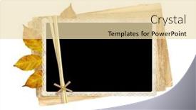  Presentation with vintage retro - Presentation theme featuring retro-photo-and-autumn-leaf background and a lemonade colored foreground