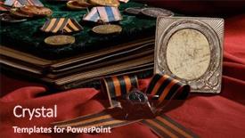  Presentation with war - Presentation with retro photo frame with war background and a tawny brown colored foreground