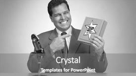  Presentation with black man - Presentation theme enhanced with retro pitch man in black background and a gray colored foreground