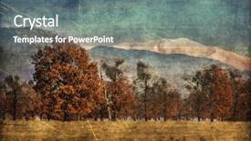  Presentation with aging - Cool new theme with retro postcards - aging nature rural photography backdrop and a ocean colored foreground