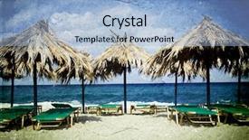  Presentation with retro - Cool new presentation theme with retro postcards - vintage seascape backdrop and a light blue colored foreground