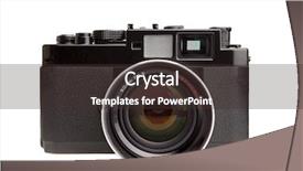  Presentation with retro television knobs isolated - Slides enhanced with retro rangefinder camera isolated background and a tawny brown colored foreground