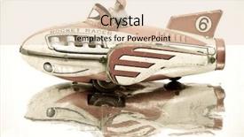  Presentation with rocket - Presentation design with retro rocket toy background and a lemonade colored foreground