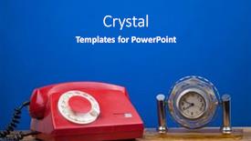  Presentation with telephone - Theme featuring retro-rotary-telephone-on-wooden background and a dark gray colored foreground