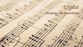  Presentation with abstract music - Slides consisting of retro sheet music abstract art background and a lemonade colored foreground