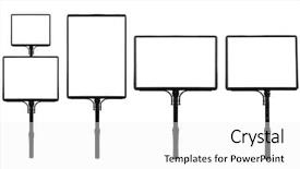  Presentation with signboard - Beautiful presentation theme featuring metal retro signboard isolated on white background backdrop and a white colored foreground