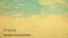  Presentation with painting old - Presentation theme having retro-sky-painting-pattern background and a yellow colored foreground