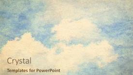  Presentation with painting old - PPT theme with retro-sky-painting-pattern background and a  colored foreground