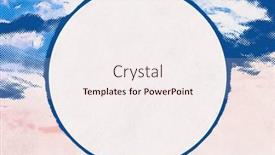  Presentation with old paper - PPT theme featuring retro-sky-pattern-on-old background and a sky blue colored foreground