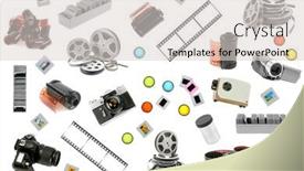  Presentation with projector - Slide set enhanced with retro-slr-camera-and-slide background and a lemonade colored foreground