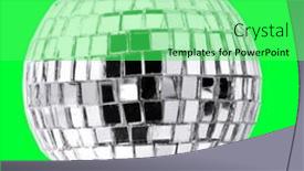  Presentation with mirror - PPT theme enhanced with retro-small-mirror-ball-out background and a  colored foreground