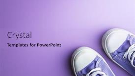  Presentation with tennis shoes - Audience pleasing theme consisting of retro-sneakers-tennis-shoes backdrop and a light blue colored foreground