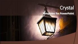  Presentation with shining - Cool new presentation theme with retro street lamp shining backdrop and a wine colored foreground