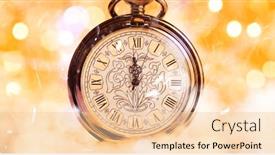  Presentation with new year - Slide deck enhanced with retro-style-clock-christmas background and a lemonade colored foreground