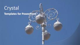  Presentation with croatia zagreb - Beautiful presentation featuring retro style street lamp on the streets of zagreb croatia backdrop and a ocean colored foreground