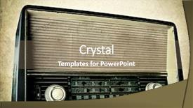  Presentation with retro radio - Beautiful presentation featuring retro-styled radio backdrop and a coral colored foreground